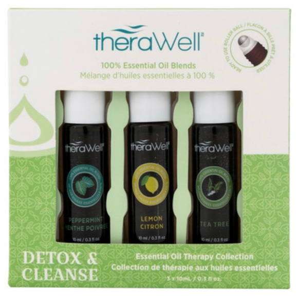 Therawell Essential Oil Blend 3 Pack Detox And Cleanse Roll-On - Picture 1 of 1